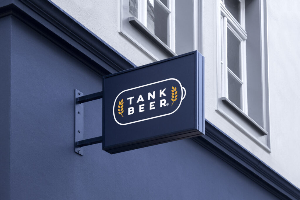Tank Beer Projection Sign